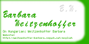 barbara weitzenhoffer business card